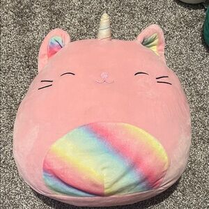 Pink Unicorn Cat Plush Pillow